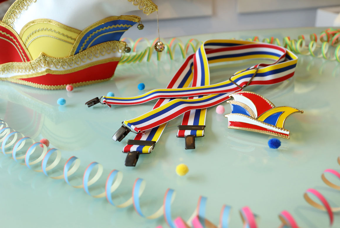 Feiner elastischer gewebter Hosenträger mit Messingclips